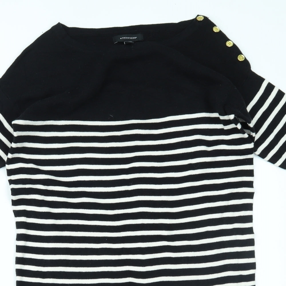 Primark Womens Black Striped  Jumper Dress  Size 14