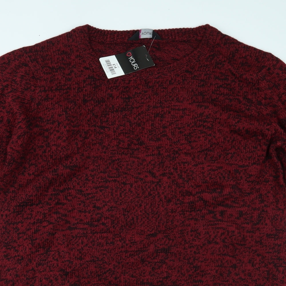 Yours Womens Red   Pullover Jumper Size 20