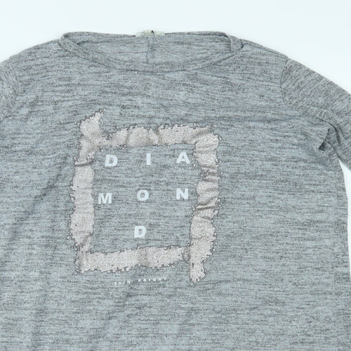 River Island Womens Grey   Basic Blouse Size 6