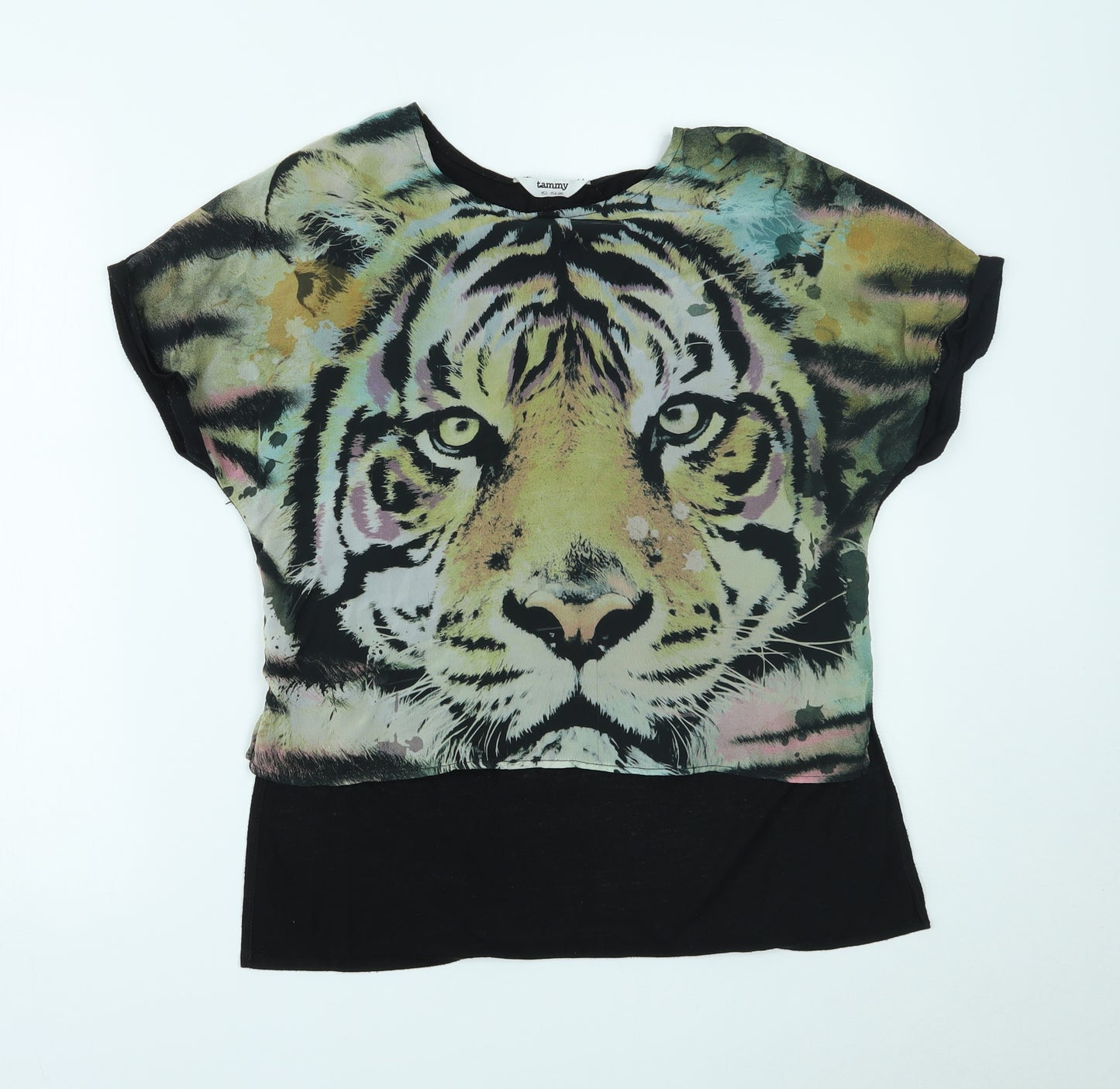 Tammy Girls Black   Basic T-Shirt Size 12-13 Years