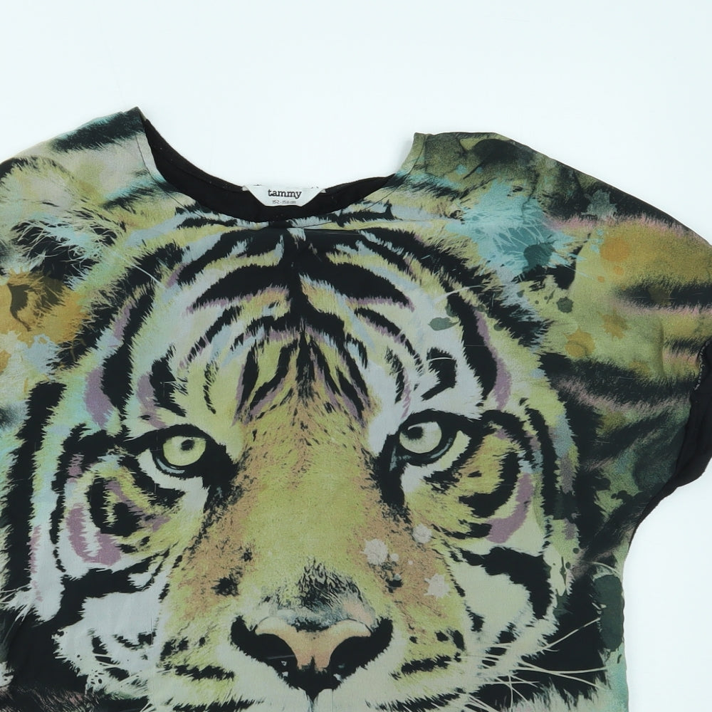 Tammy Girls Black   Basic T-Shirt Size 12-13 Years