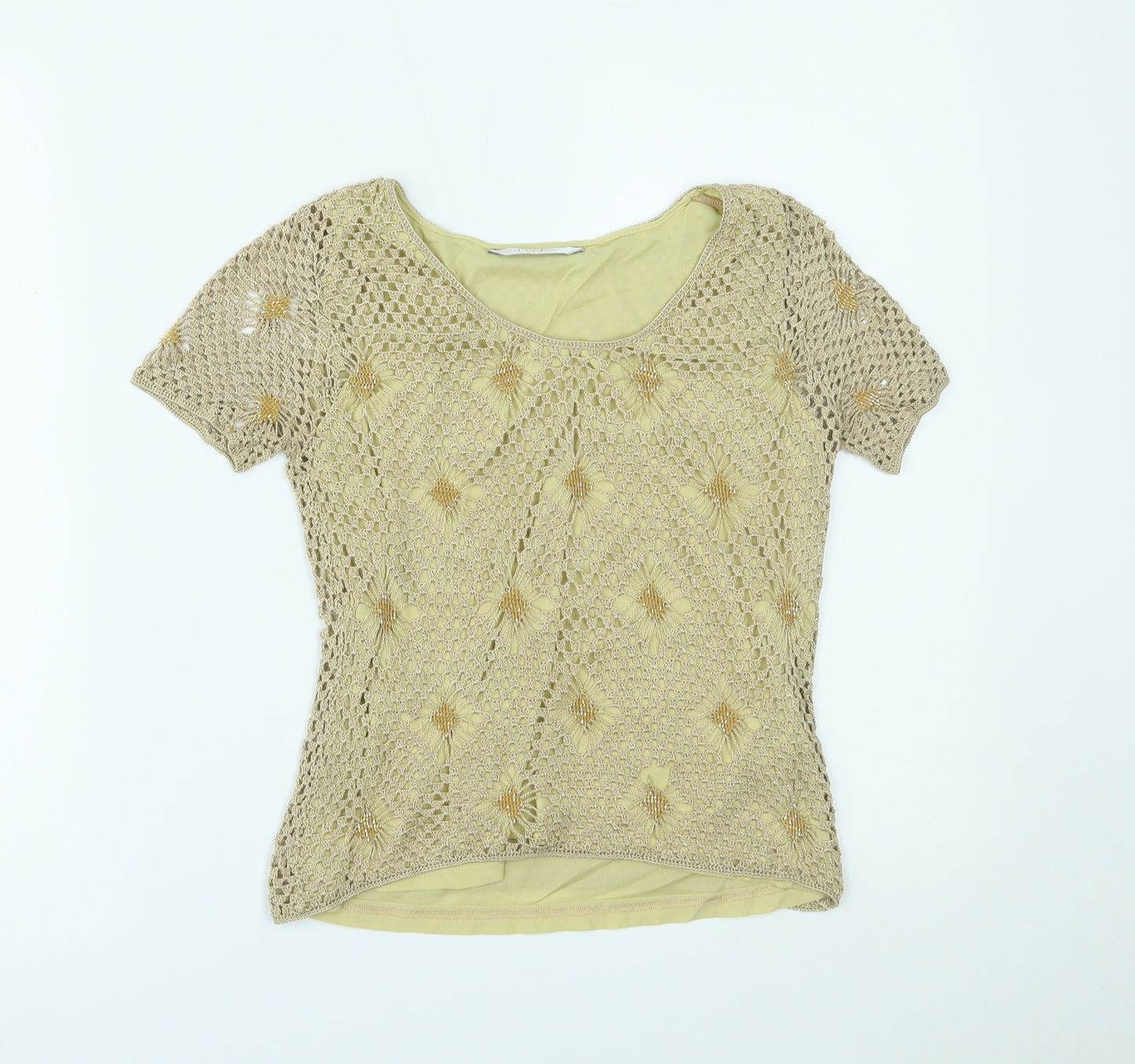J Taylor Womens Gold   Basic T-Shirt Size 10