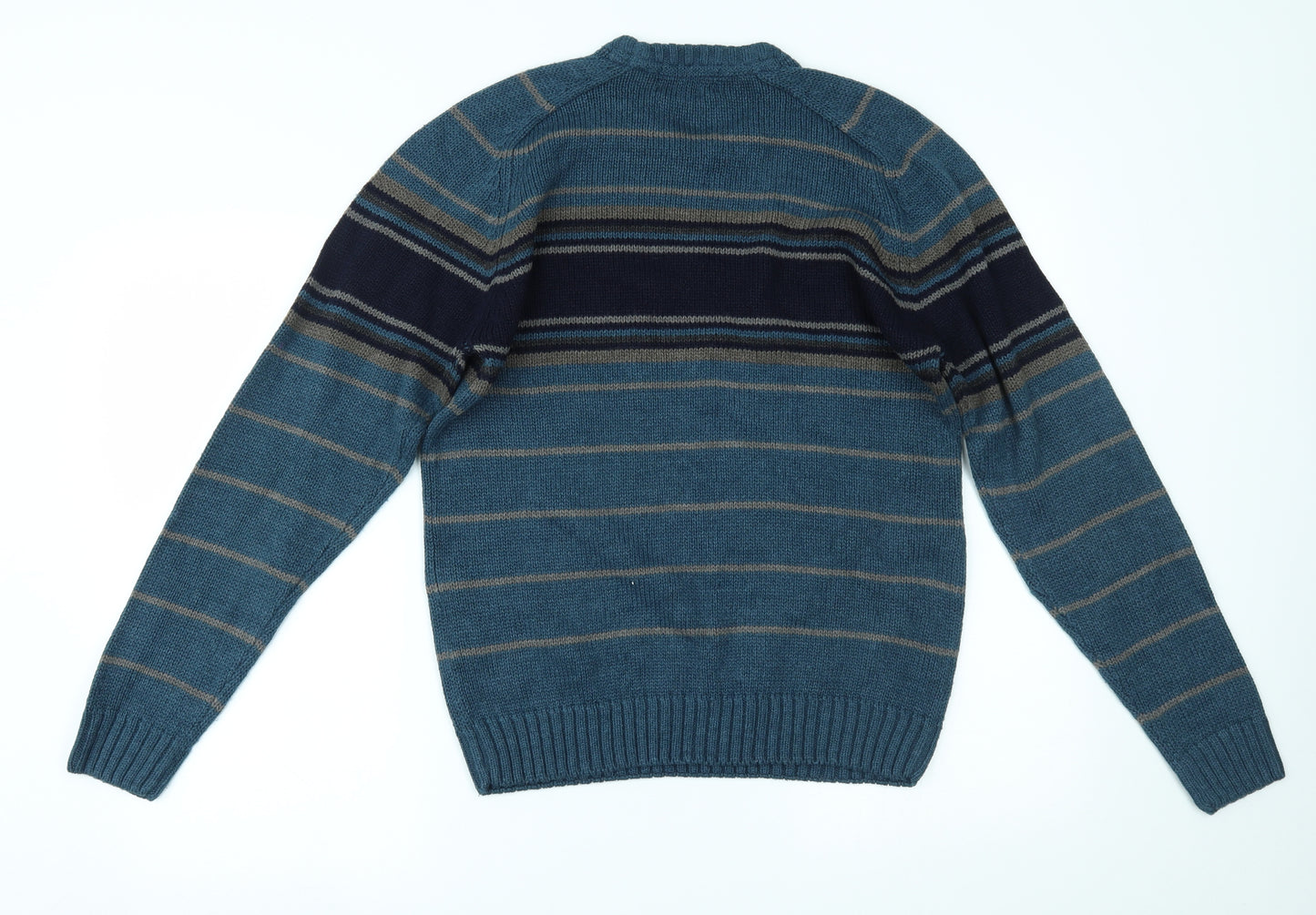 P.G Field  Mens Blue Striped  Pullover Jumper Size S