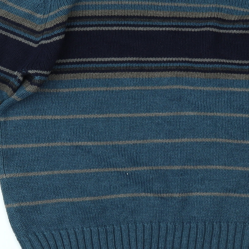 P.G Field  Mens Blue Striped  Pullover Jumper Size S