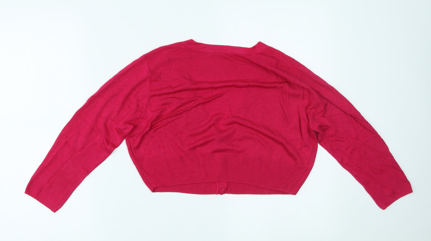Marks and Spencer Womens Pink   Cardigan Jumper Size 14