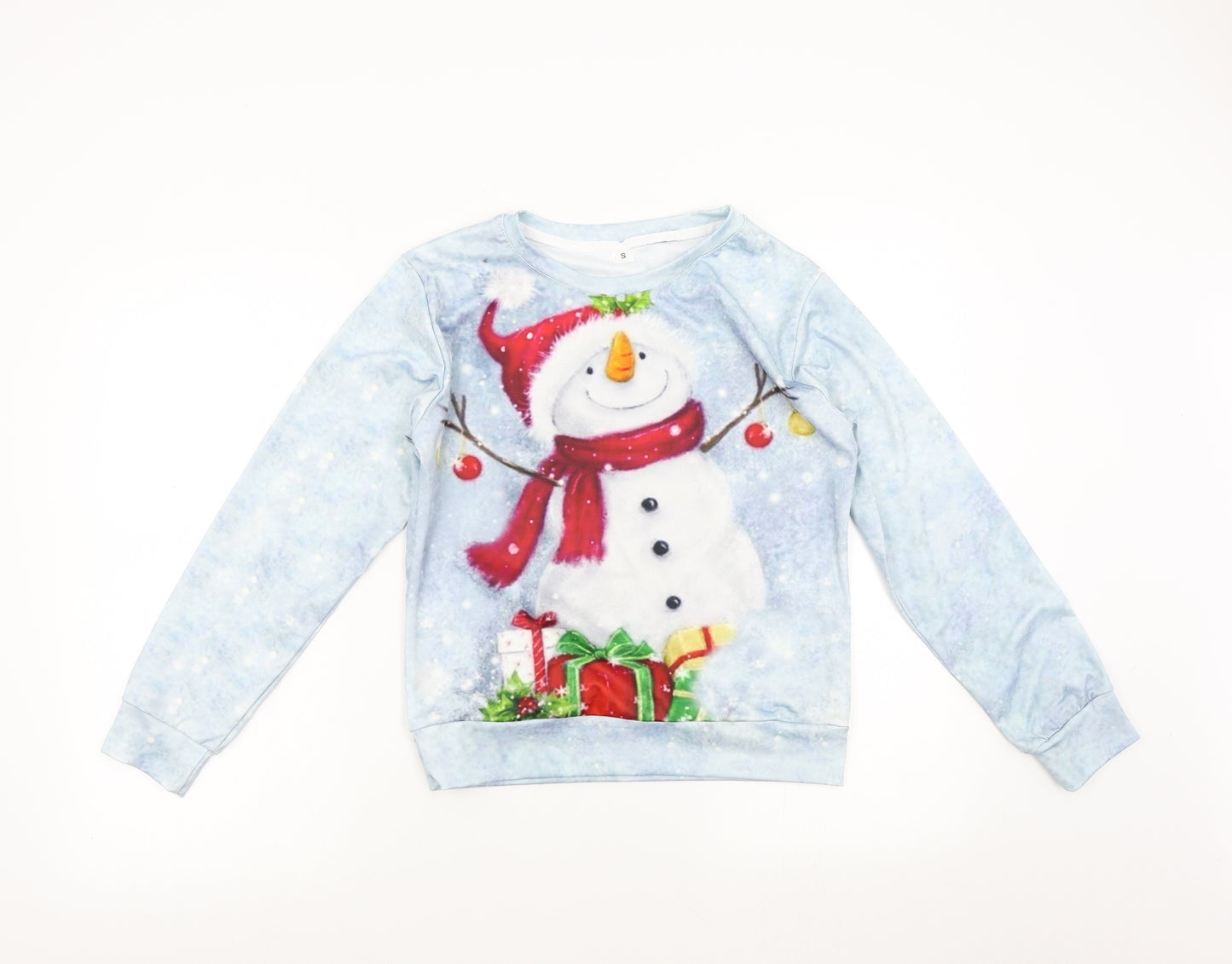 Preworn Womens Grey   Pullover Sweatshirt Size S  - Christmas Snowman