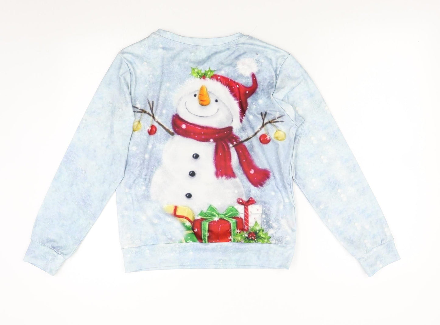 Preworn Womens Grey   Pullover Sweatshirt Size S  - Christmas Snowman