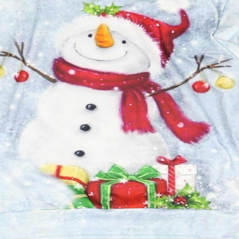 Preworn Womens Grey   Pullover Sweatshirt Size S  - Christmas Snowman