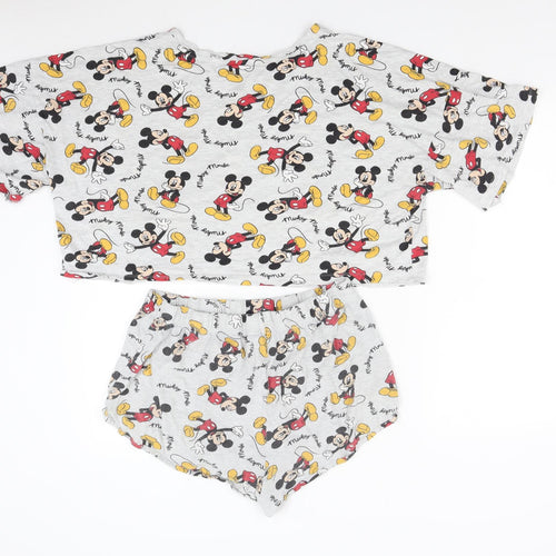 Primark Womens Grey    Pyjama Set Size L  - Mickey Mouse
