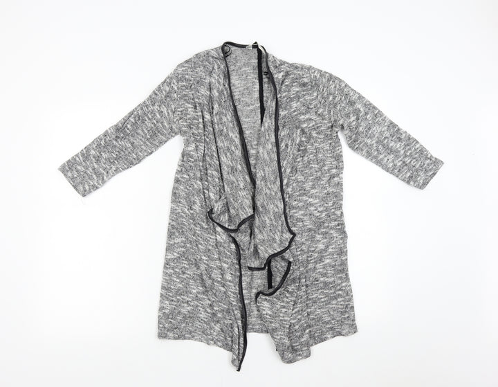 Miss Selfridge Womens Grey  Knit Cardigan Jumper Size S