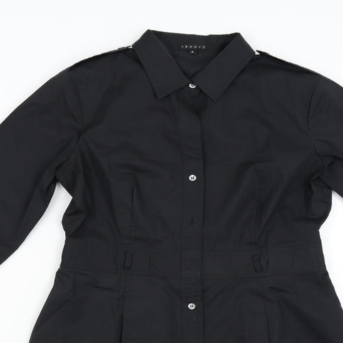 Theory Womens Black   Shirt Dress  Size 6