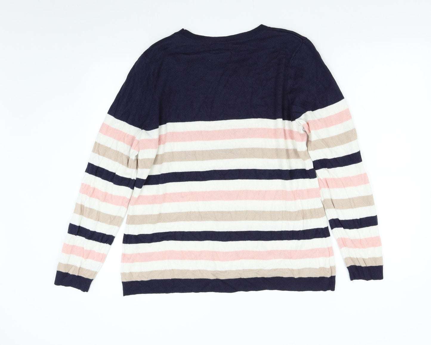 Matalan Womens Multicoloured Striped Knit Pullover Jumper Size 18
