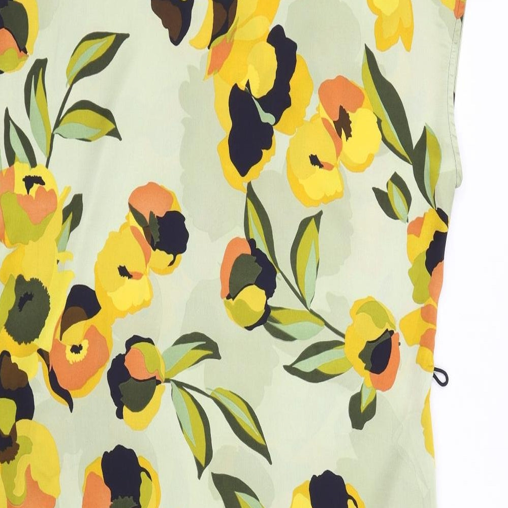 Clements Ribero Womens Green Floral  Slip Dress  Size 16