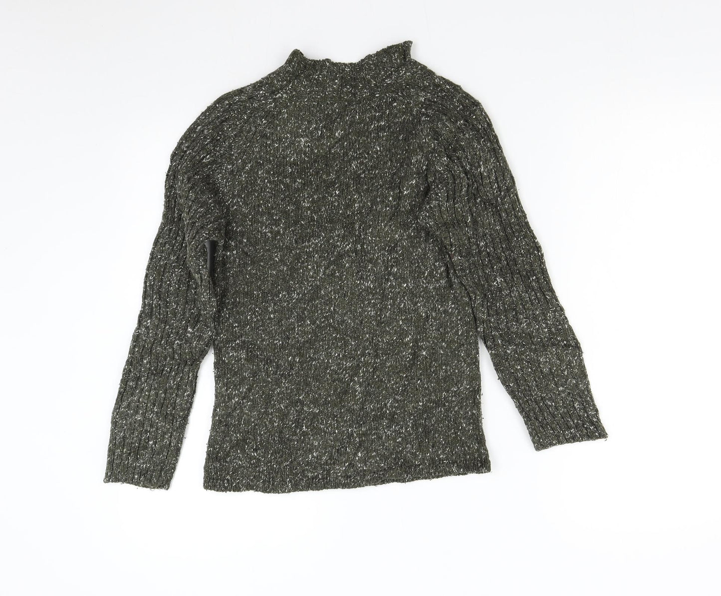 George Girls Green  Knit Henley Jumper Size 8-9 Years