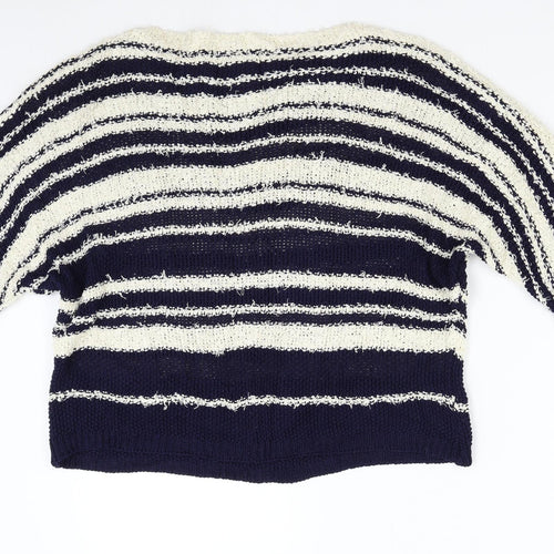 Isabella D Womens Multicoloured Striped  Pullover Jumper Size S