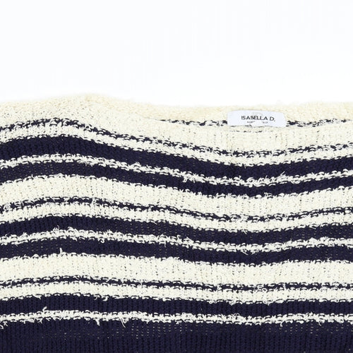 Isabella D Womens Multicoloured Striped  Pullover Jumper Size S