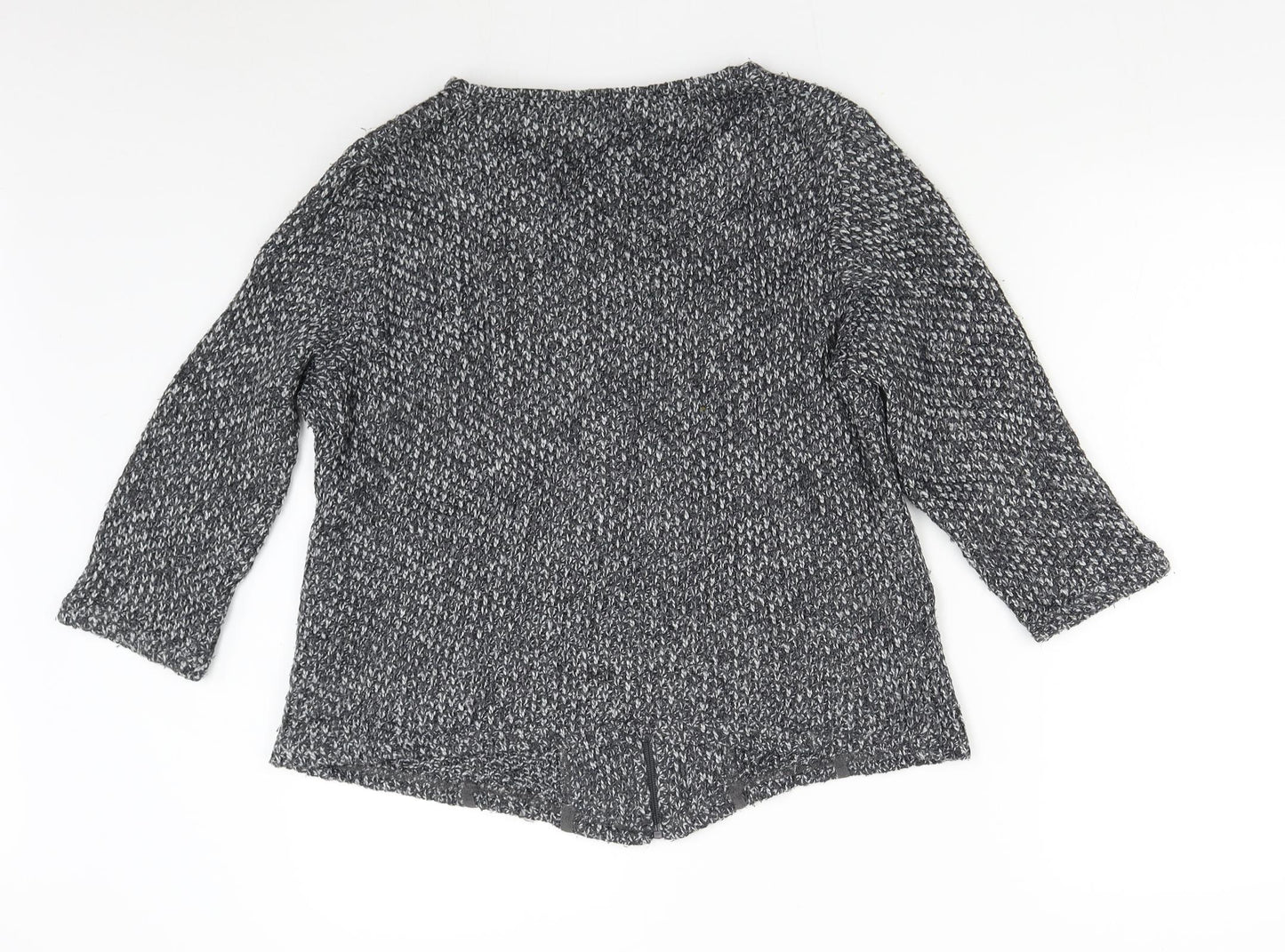 Per Una Womens Grey  Knit Full Zip Jumper Size L