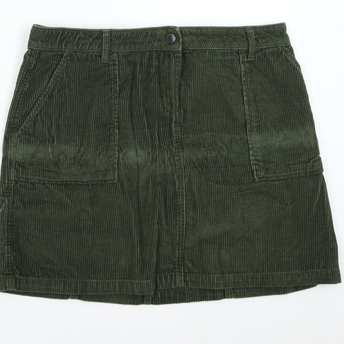 NEXT Womens Green  Corduroy Mini Skirt Size 16