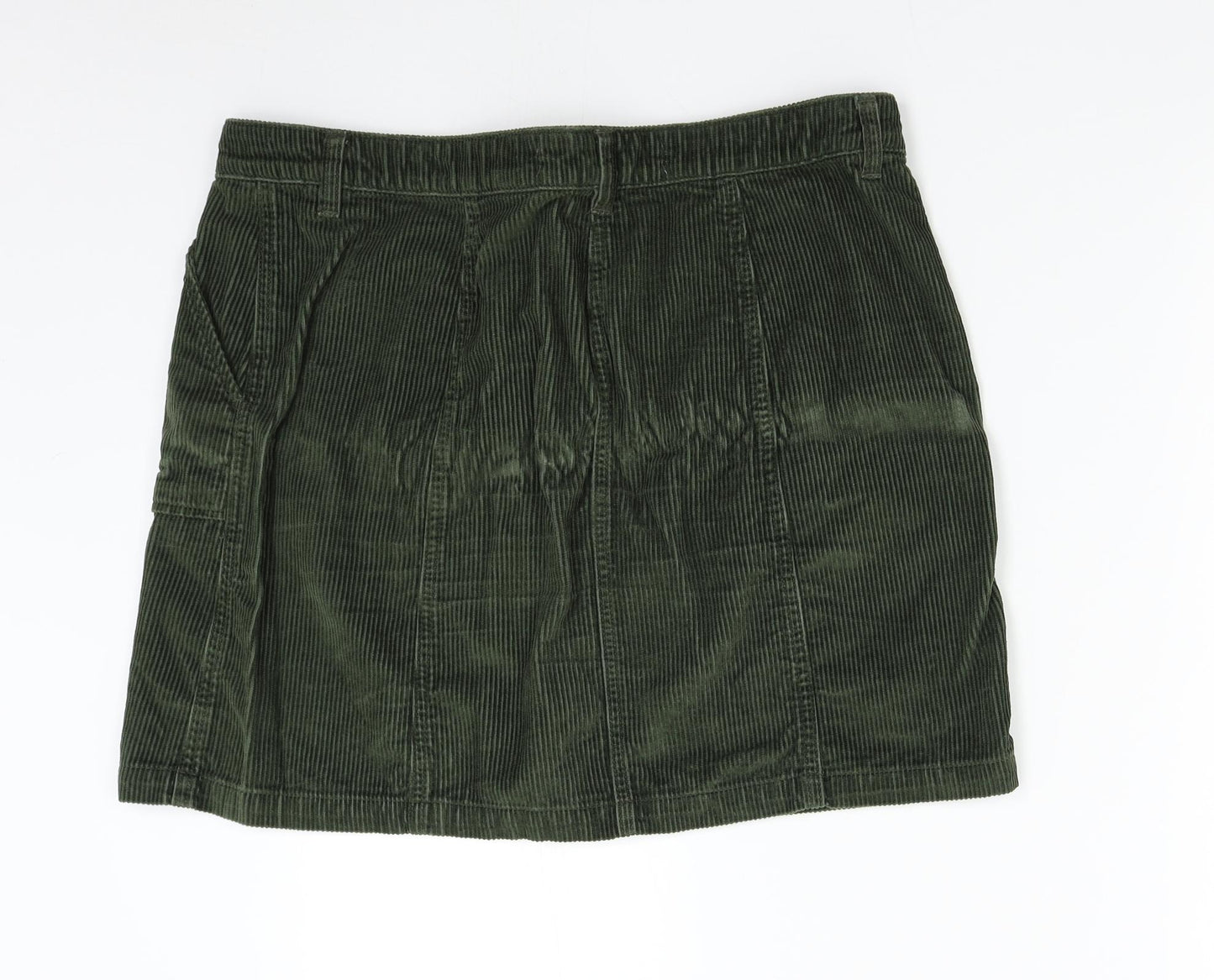 NEXT Womens Green  Corduroy Mini Skirt Size 16
