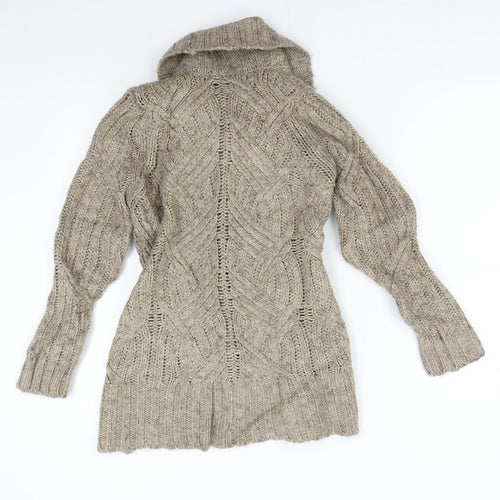 TU Womens Brown  Knit Cardigan Jumper Size S