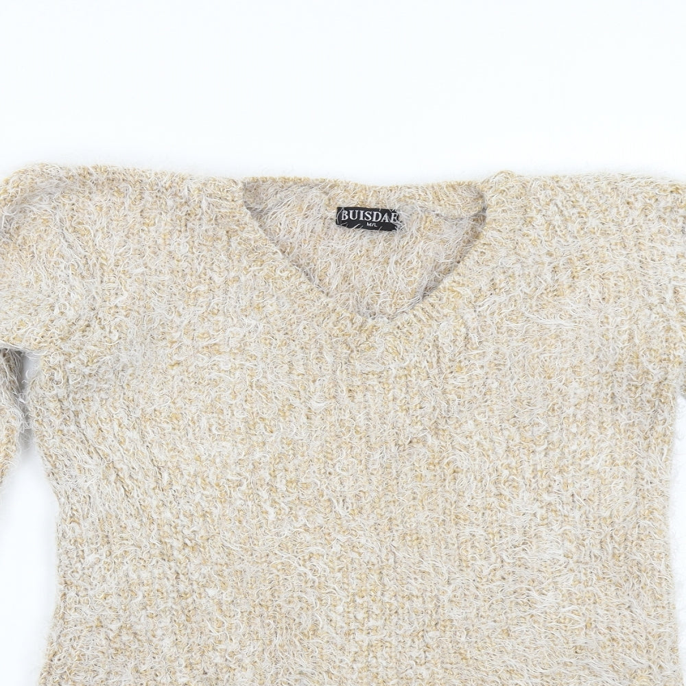 Buisdaei Womens Brown   Pullover Jumper Size M