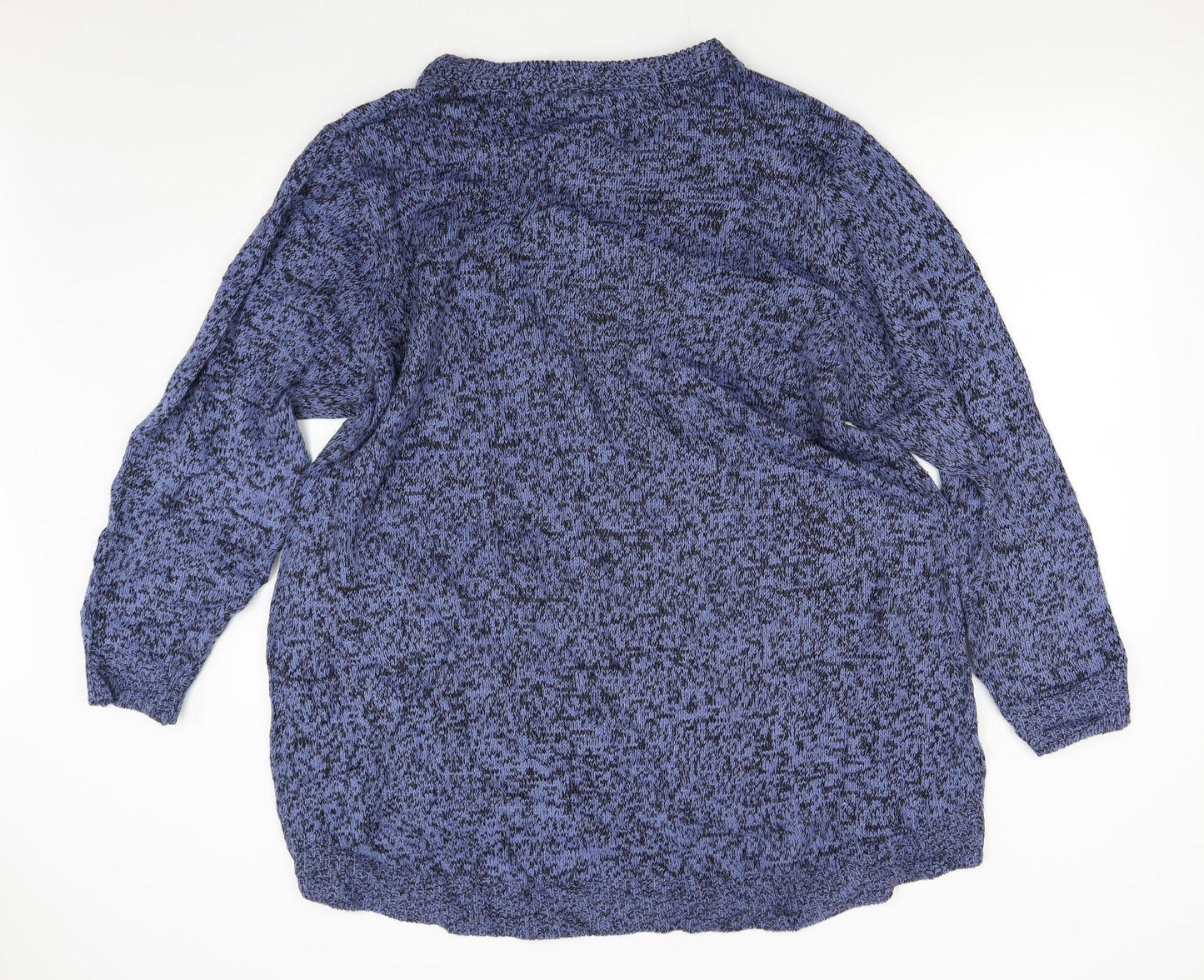 Yours Womens Blue  Knit Pullover Jumper Size 22