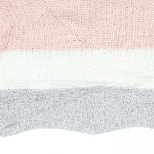 Cameo Rose Womens Multicoloured Striped Knit Pullover Jumper Size M