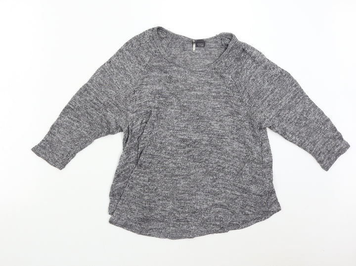 Sparkle & Fade Womens Grey  Knit Pullover Jumper Size S
