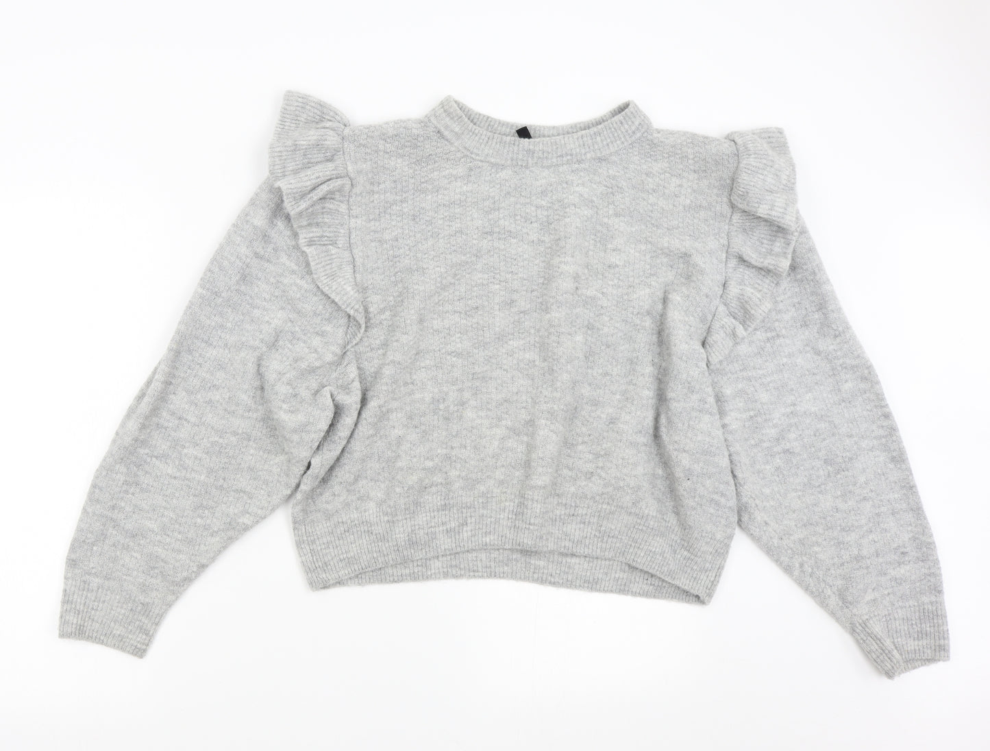 H&M Womens Grey  Knit Pullover Jumper Size M