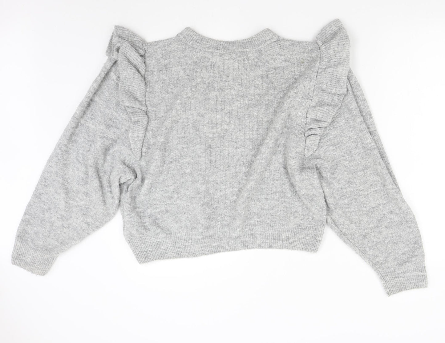 H&M Womens Grey  Knit Pullover Jumper Size M