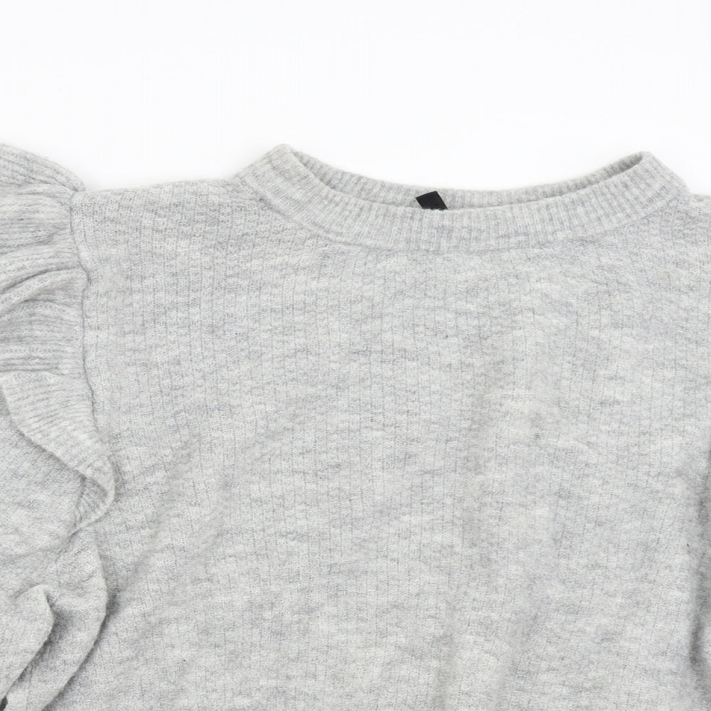 H&M Womens Grey  Knit Pullover Jumper Size M
