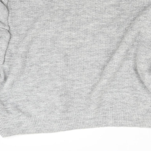 H&M Womens Grey  Knit Pullover Jumper Size M