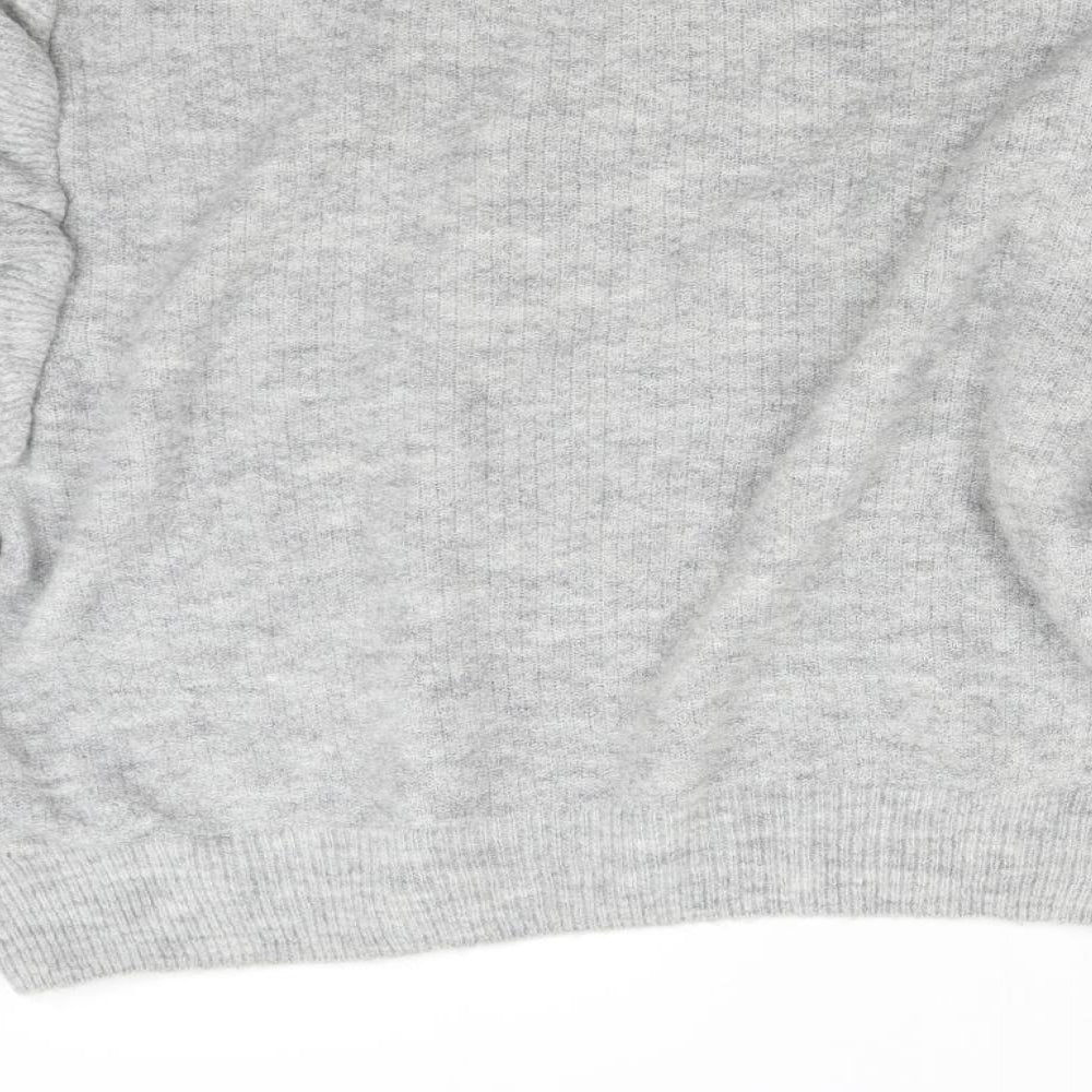 H&M Womens Grey  Knit Pullover Jumper Size M