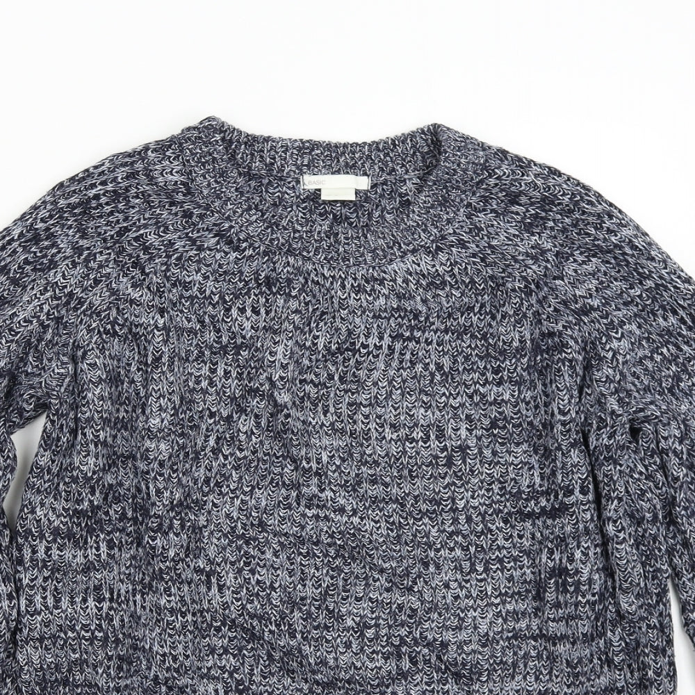 H&M Womens Blue  Knit Pullover Jumper Size M