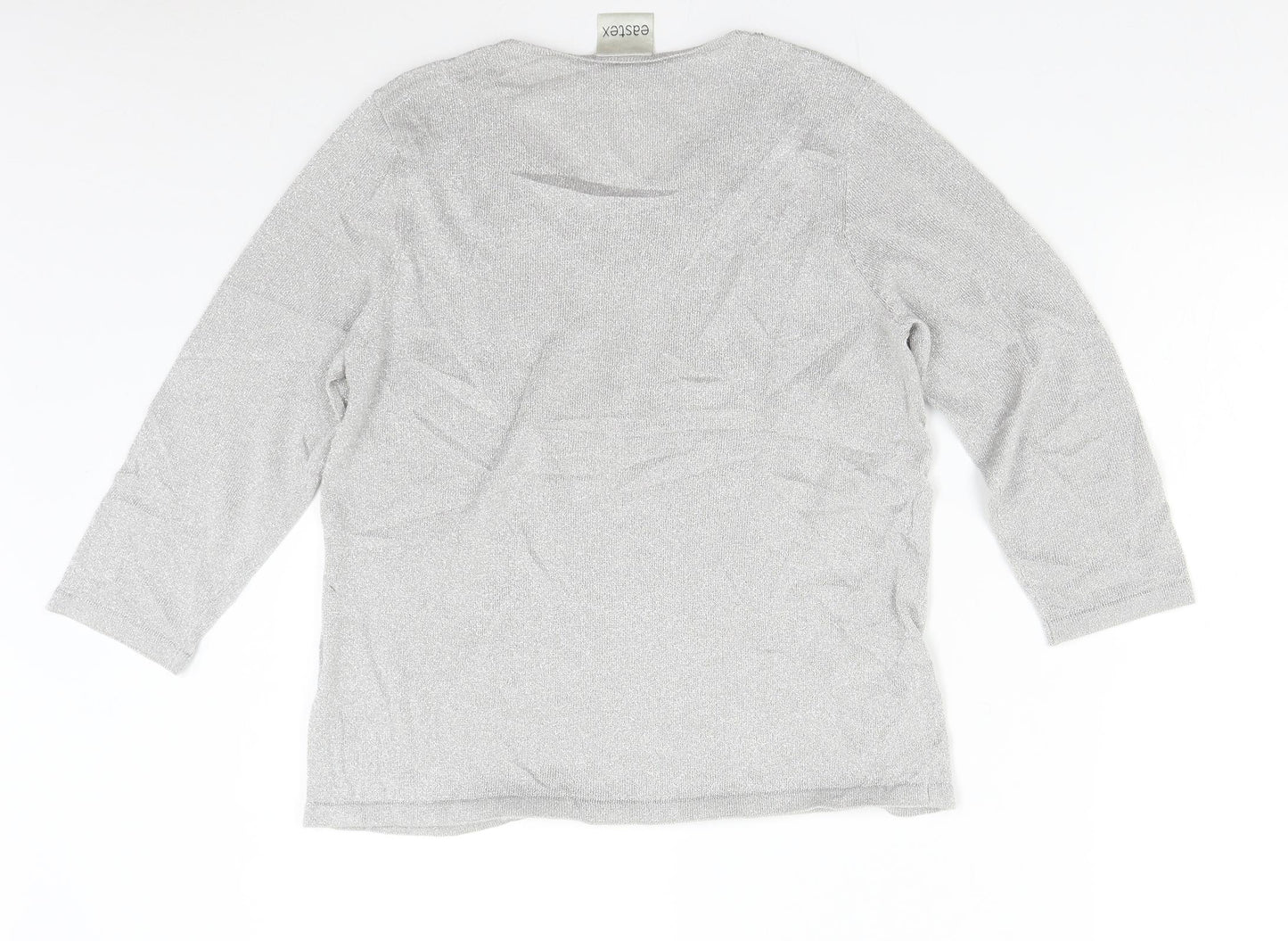 Eastex Womens Silver  Knit Pullover Jumper Size 12