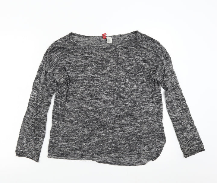 H&M Womens Grey  Knit Pullover Jumper Size M