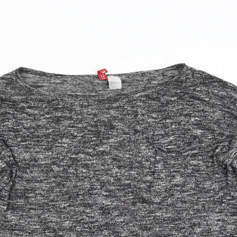 H&M Womens Grey  Knit Pullover Jumper Size M