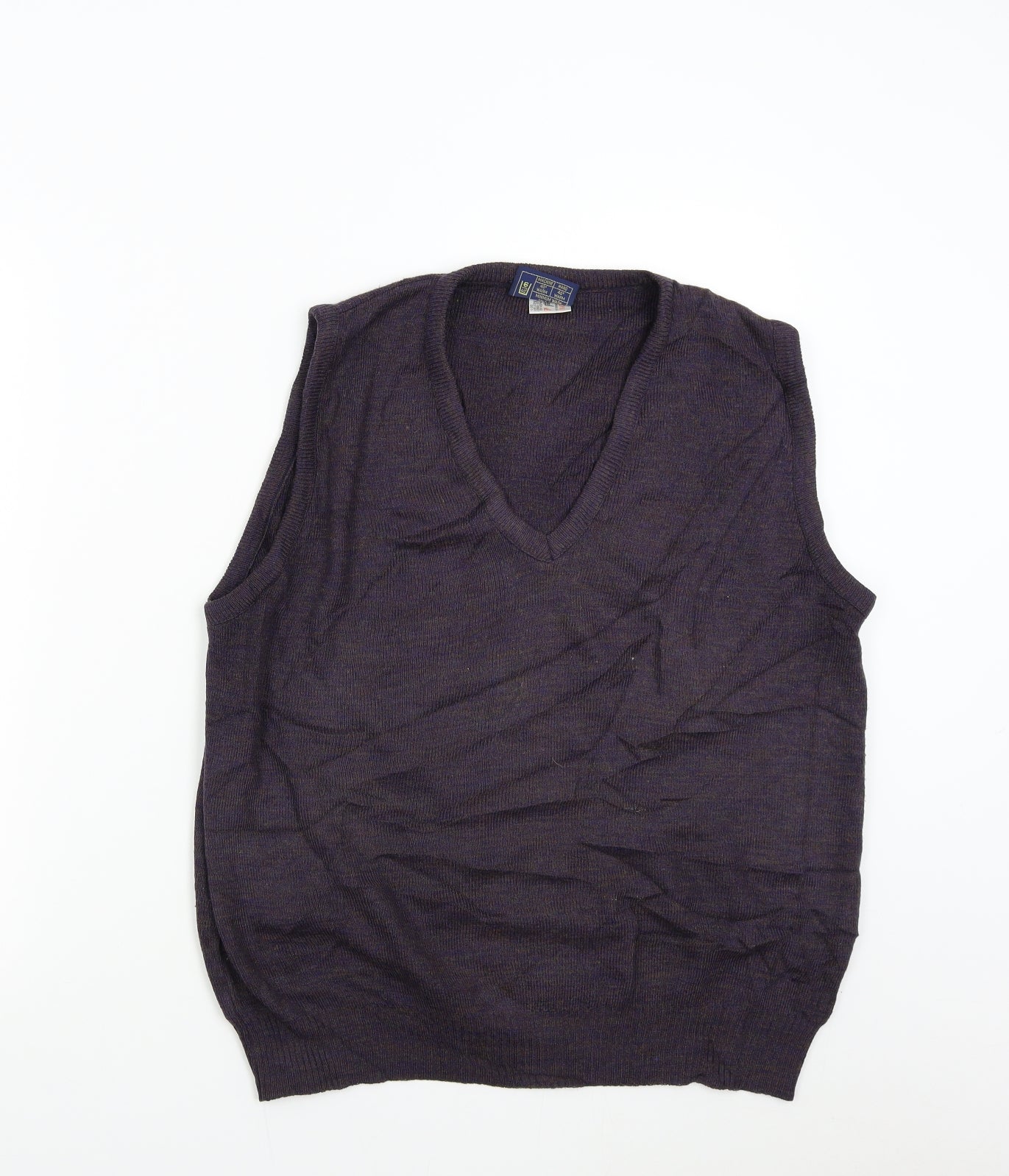 Invicta Mens Purple  Knit Vest Jumper Size L