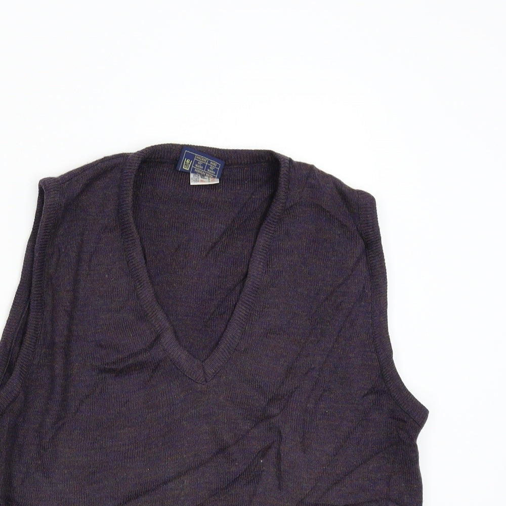 Invicta Mens Purple  Knit Vest Jumper Size L