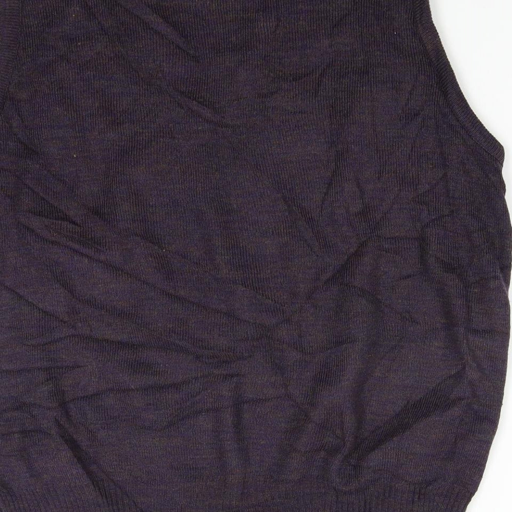 Invicta Mens Purple  Knit Vest Jumper Size L