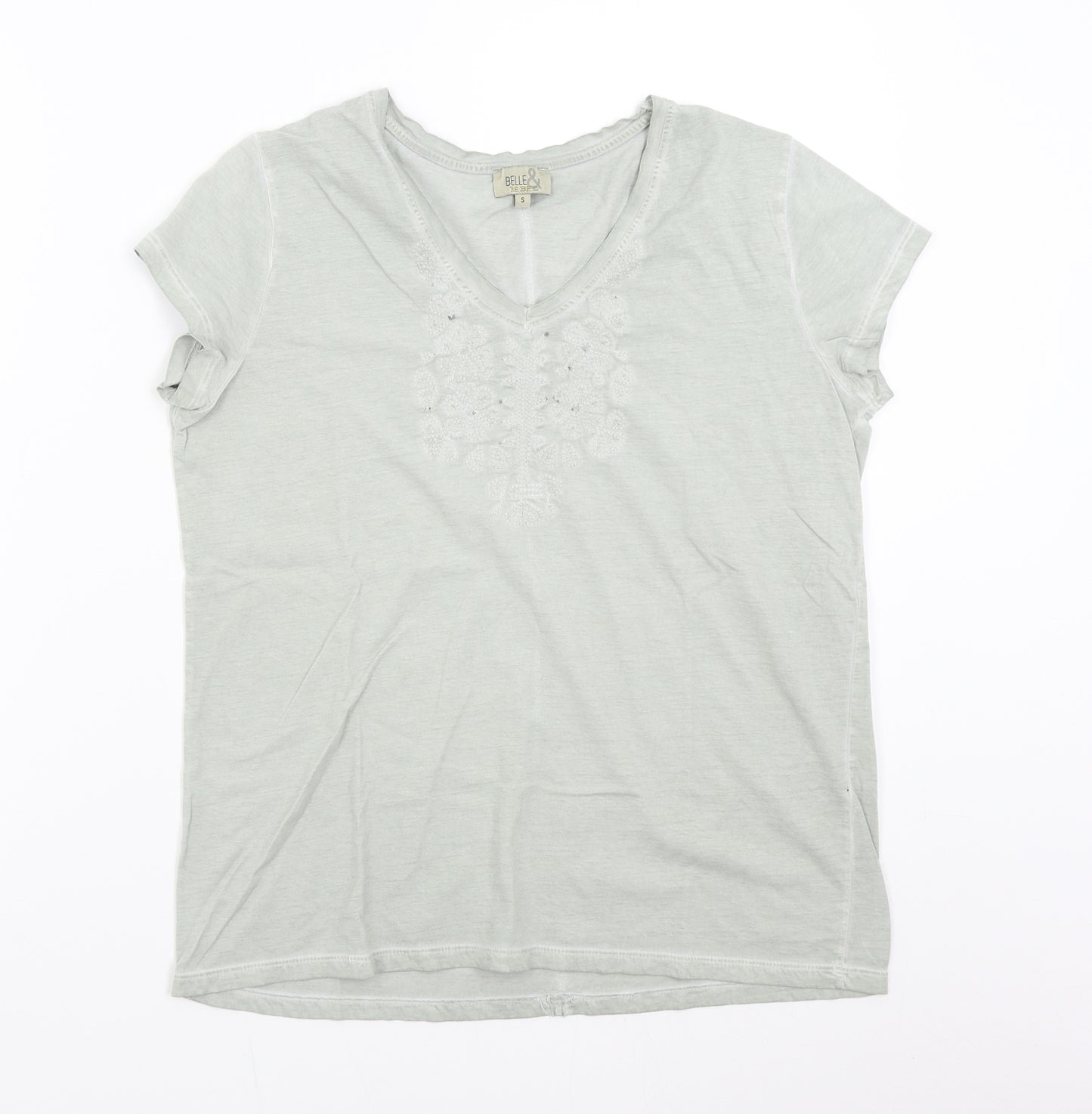 Belle & Rebel Womens Green   Basic T-Shirt Size S