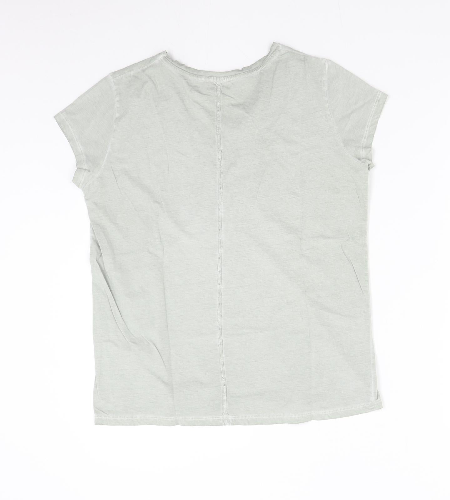 Belle & Rebel Womens Green   Basic T-Shirt Size S