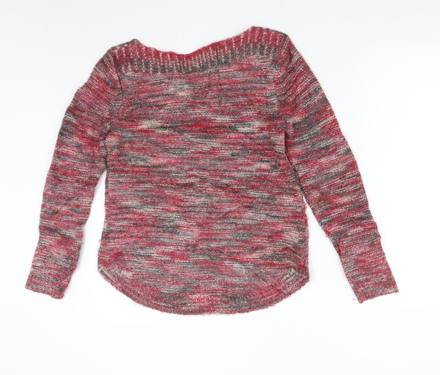 M&Co Womens Red  Knit Pullover Jumper Size 10