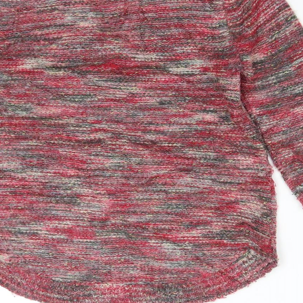 M&Co Womens Red  Knit Pullover Jumper Size 10