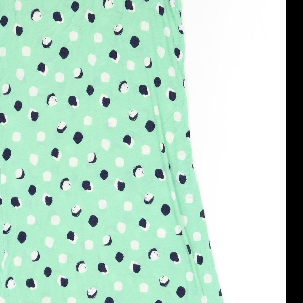 M&S Womens Green Polka Dot   Nightshirt Size 8
