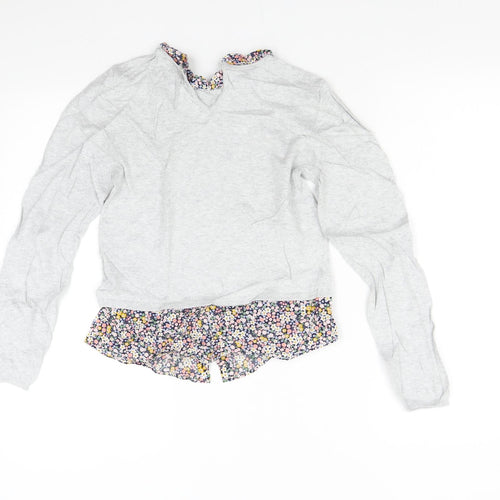 H&M Girls Grey  Knit Pullover Jumper Size 8 Years
