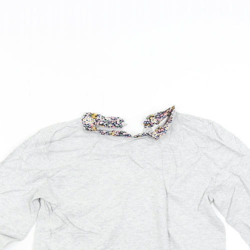 H&M Girls Grey  Knit Pullover Jumper Size 8 Years