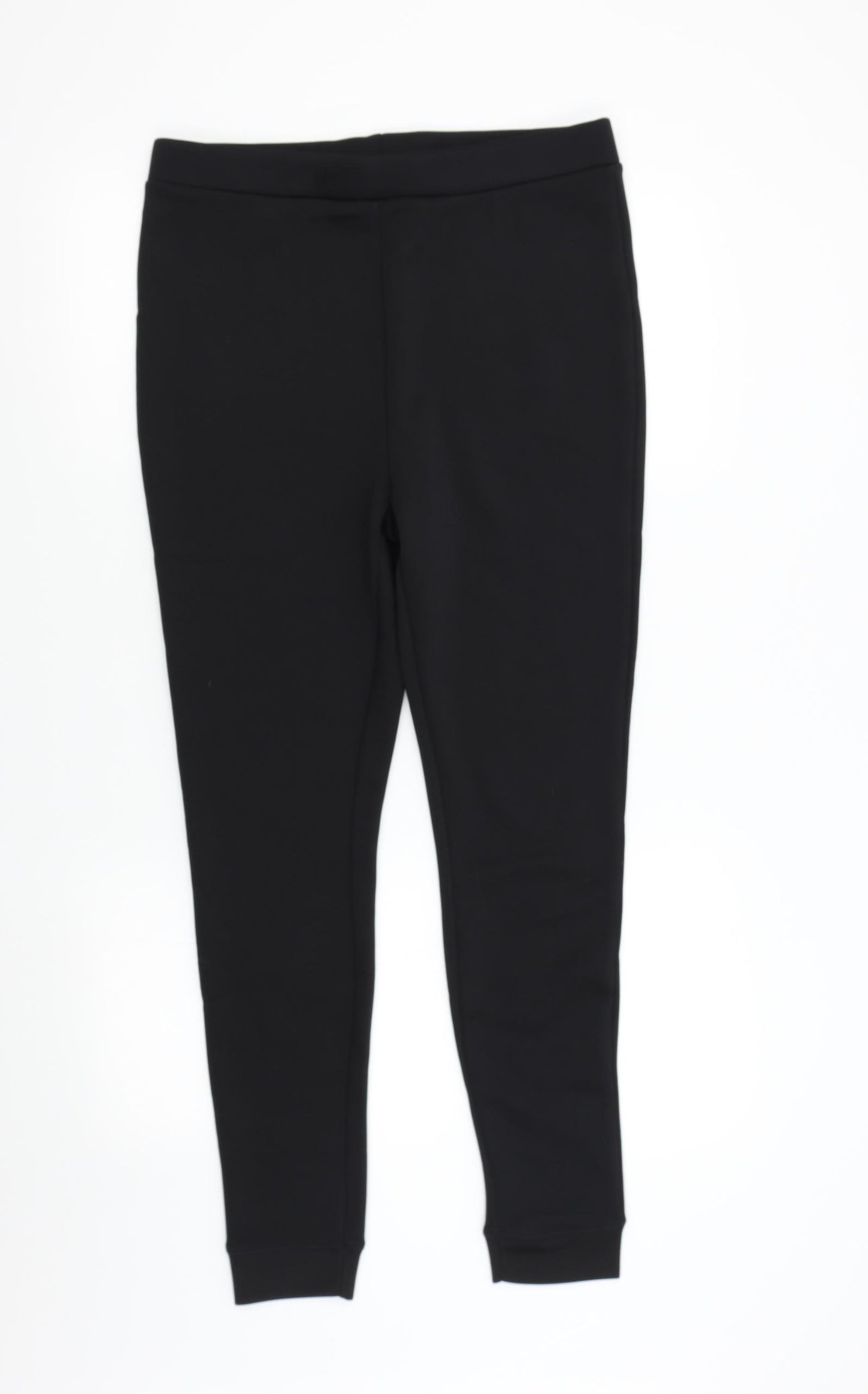 Papaya Womens Black   Trousers  Size 16 L28 in - Fleece Lined