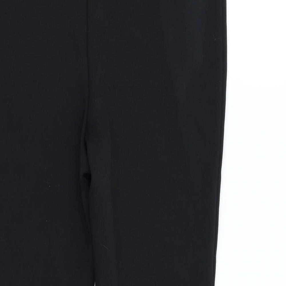 Papaya Womens Black   Trousers  Size 16 L28 in - Fleece Lined