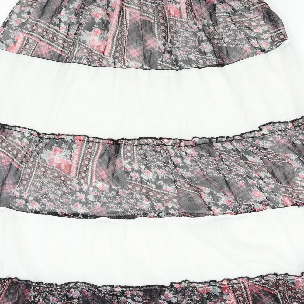 Lumineux Womens Multicoloured Floral  Maxi Skirt Size M  - High Waist